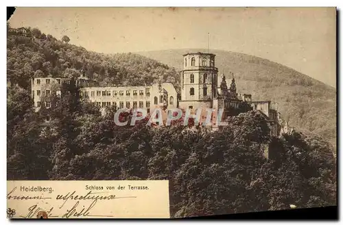 Cartes postales Heidelberg Schloss Von der Terrasse