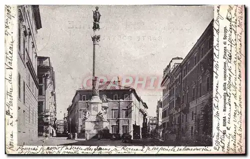 Ansichtskarte AK Roma Monumento della concezione Piazza di Spagna