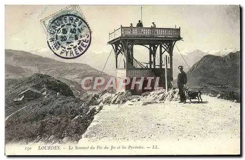 Cartes postales Lourdes Le sommet du Pic du Jer et les Pyrenees