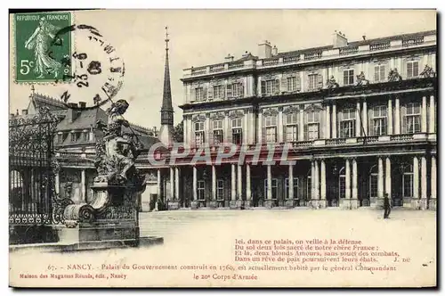 Cartes postales Nancy Palais du Gouvernement