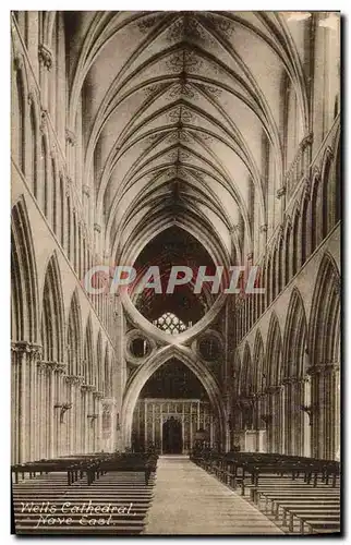 Ansichtskarte AK Wells Cathedrals Nave East