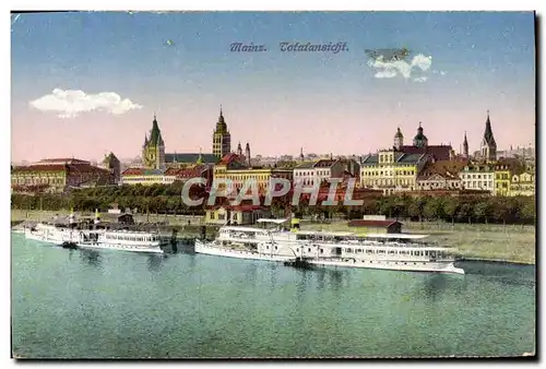 Cartes postales Mainz Totalansicht Bateau