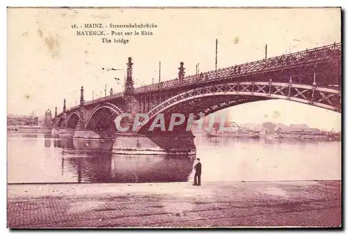 Cartes postales Mainz Strassenbahnbrucke