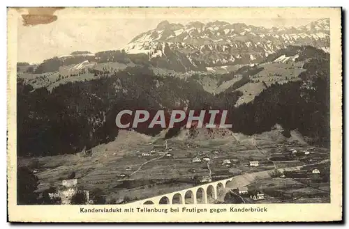 Cartes postales Kanderviadukt Mit Tellenburg Bei Frutigen Gegen Kanderbruck