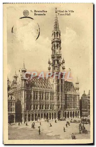 Cartes postales Bruxelles Hotel de Ville