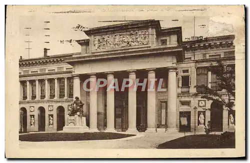 Cartes postales Madrid Fachada lateral del Museo del Prado y Estatua de Velasquez