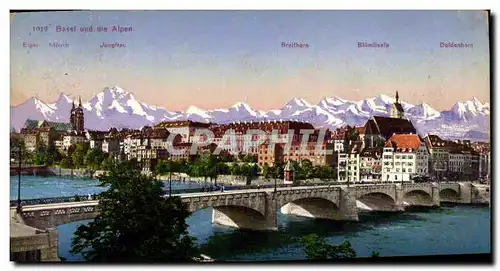 Cartes postales Basel und die alpen