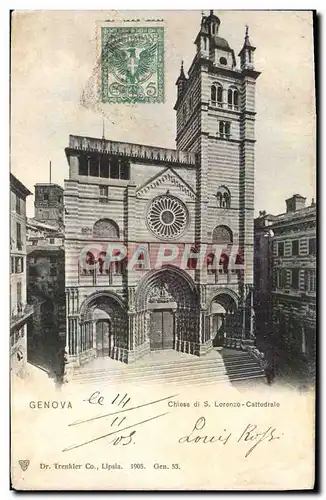 Ansichtskarte AK Genova Chiesa di S lorenzo Cattedrale