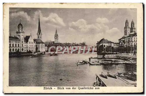 Cartes postales Zurich Blick Von der Quaibucke Aus
