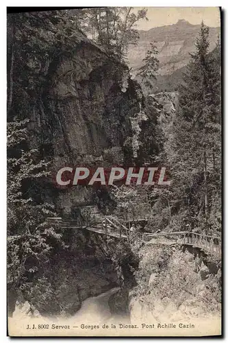 Cartes postales Servoz Gorges de la Diosaz Pont Achille Cazin