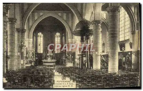 Cartes postales Poperinghe Interieur eglise