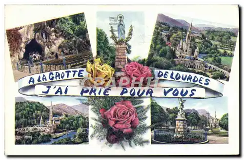 Cartes postales Lourdes A la grotte