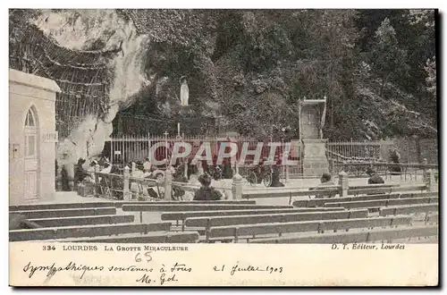 Ansichtskarte AK Lourdes La Grotte Miraculeuse