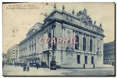 Ansichtskarte AK Lille Le Theatre Boulevard Carnot