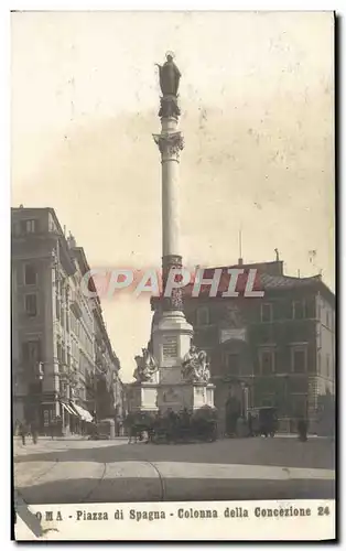 Cartes postales Roma Piazza di Spagna Colonna Della Concezione