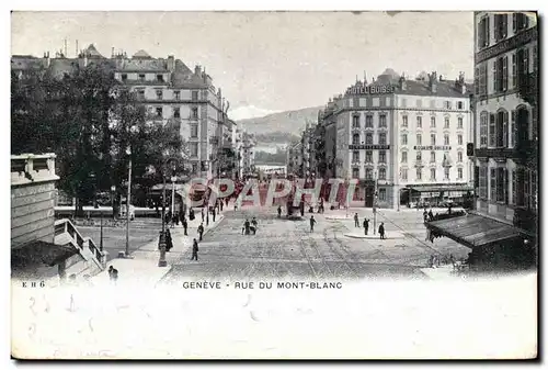 Cartes postales Geneve Rue Du Mont Blanc