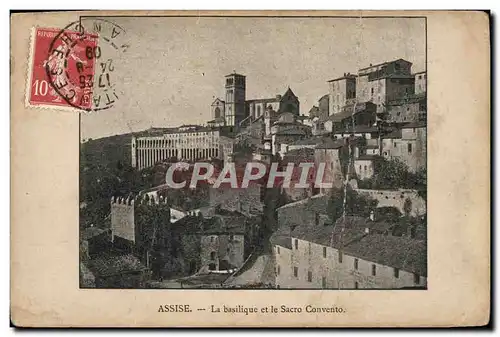 Cartes postales Assise La Basilique et le Sacro Convento