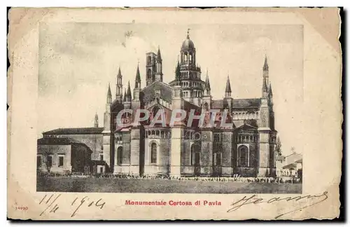 Cartes postales Monumentale Certosa di Pavia