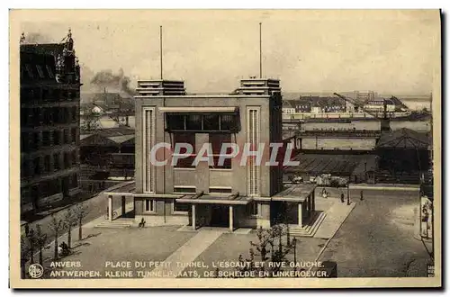 Cartes postales Anvers Place Du Petit Tunnel L&#39Escaut Et Rive Gauche
