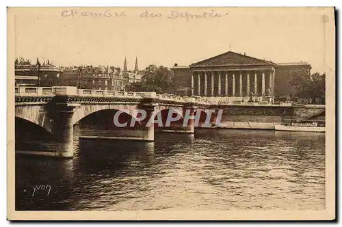 Cartes postales Paris Chambre des Deputes et le pont de la Concorde