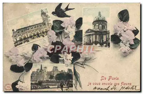 Cartes postales De Paris Je Vous Envoie Ges Fleurs