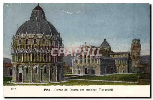 Cartes postales moderne Pisa Piazza Del Duomo Principali Monumenti