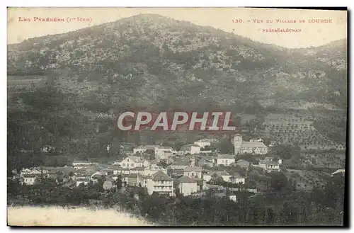 Cartes postales Vue du village de Lourde pres Salechan