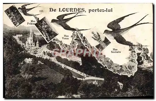 Cartes postales Lourdes Hirondelles