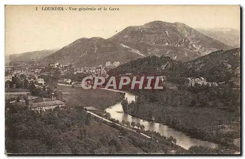 Cartes postales Lourdes Vue Generale Et Le Gave