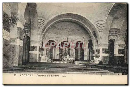 Ansichtskarte AK Lourdes Interieur Du Rosaire