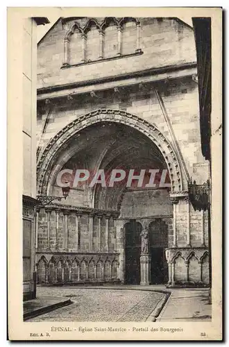 Cartes postales Epinal Eglise Saint Maurice Portail Des Bourgeois