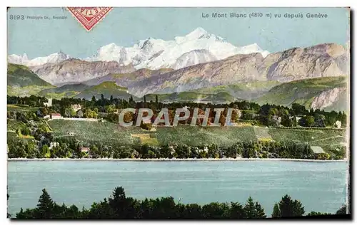 Cartes postales Le Mont Blanc Vue Depuis Geneve