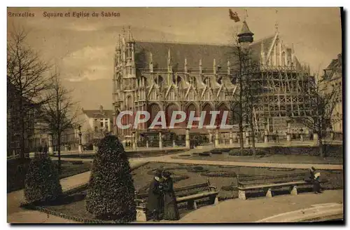 Cartes postales Bruxelles Square et eglise du Sablon