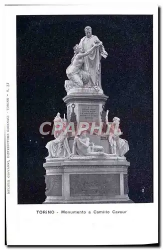 Cartes postales Torino Monumento A Camilio Cavour