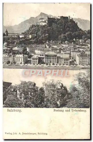 Cartes postales Salzburg Festung Und Untersberg