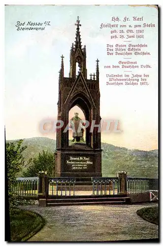 Cartes postales Bad Nassau Steindenkmal