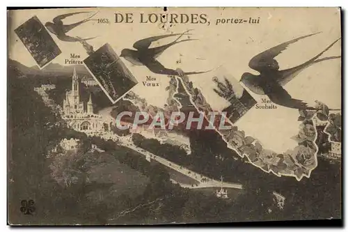 Cartes postales Lourdes Hirondelles