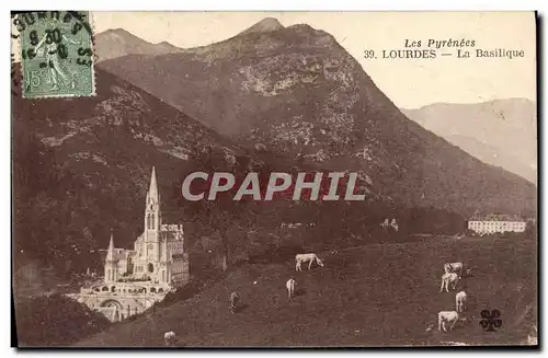 Cartes postales Lourdes La Basilique