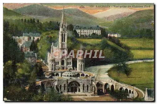 Cartes postales Lourdes Vue Prise Du Chateau Fort