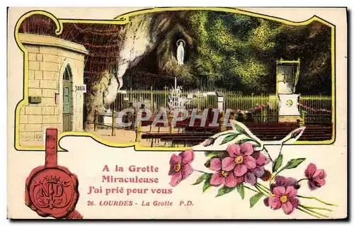 Cartes postales A La Grotte Miraculeuse Lourdes