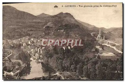 Cartes postales Lourdes Vue Generale Prise Du Chateau fort