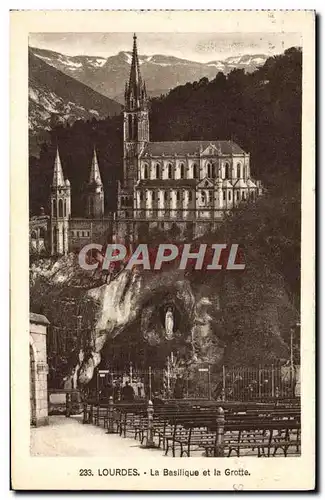 Cartes postales Lourdes La Basilique Et La Grotte