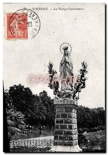 Cartes postales Lourdes La Vierge Couronnee