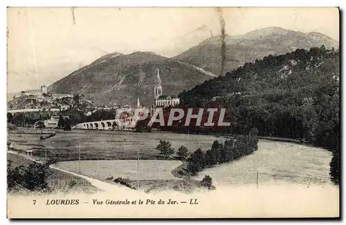 Cartes postales Lourdes Vue Generale Et Le Pic Du jer