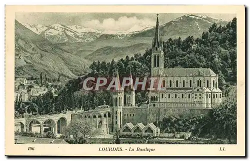 Cartes postales Lourdes La Basilique