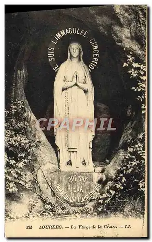 Cartes postales Lourdes La Vierge de la Grotte