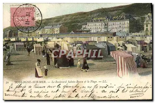 Cartes postales Boulogne Sur Mer Le boulevard Sainte Beuve et la plage