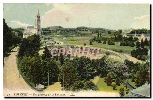 Cartes postales Lourdes Vue Generale De La Basilique