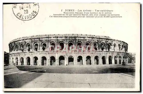 Cartes postales Nimes Les Arenes Vue Exterieure