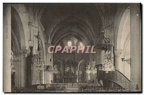 Cartes postales Meulan Eglise Interieur